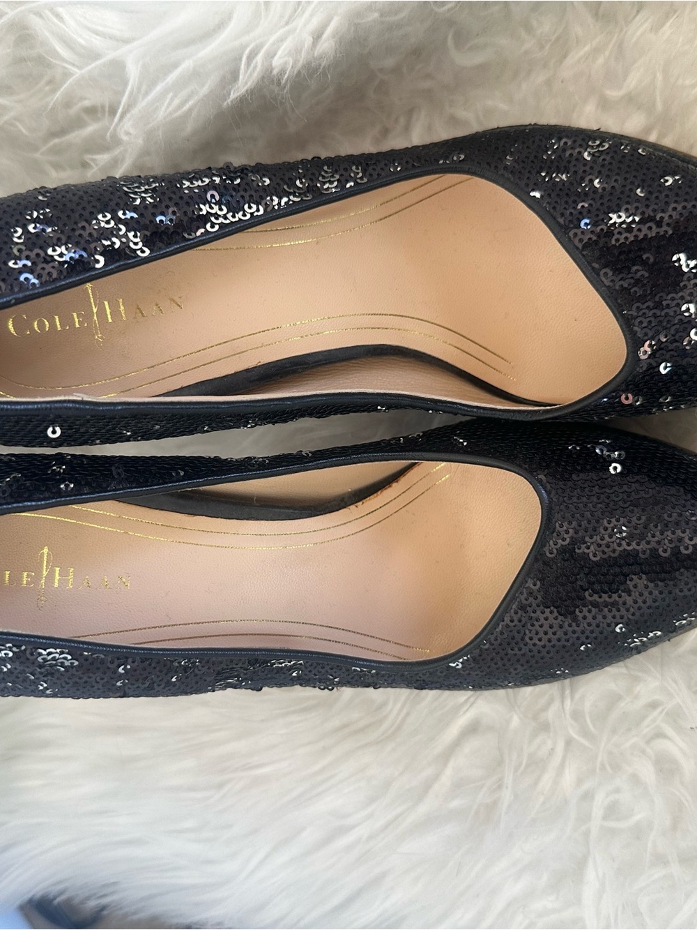 Cole Haan Black Sequin Heels
